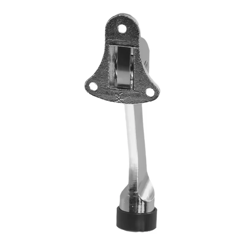 Afbeelding 5: 1 Pc Deurstopper Mute Zinklegering Voetbediende Hendel Deur Stopt Antislip Zachte Rubberen Voet Deur houder Hardware