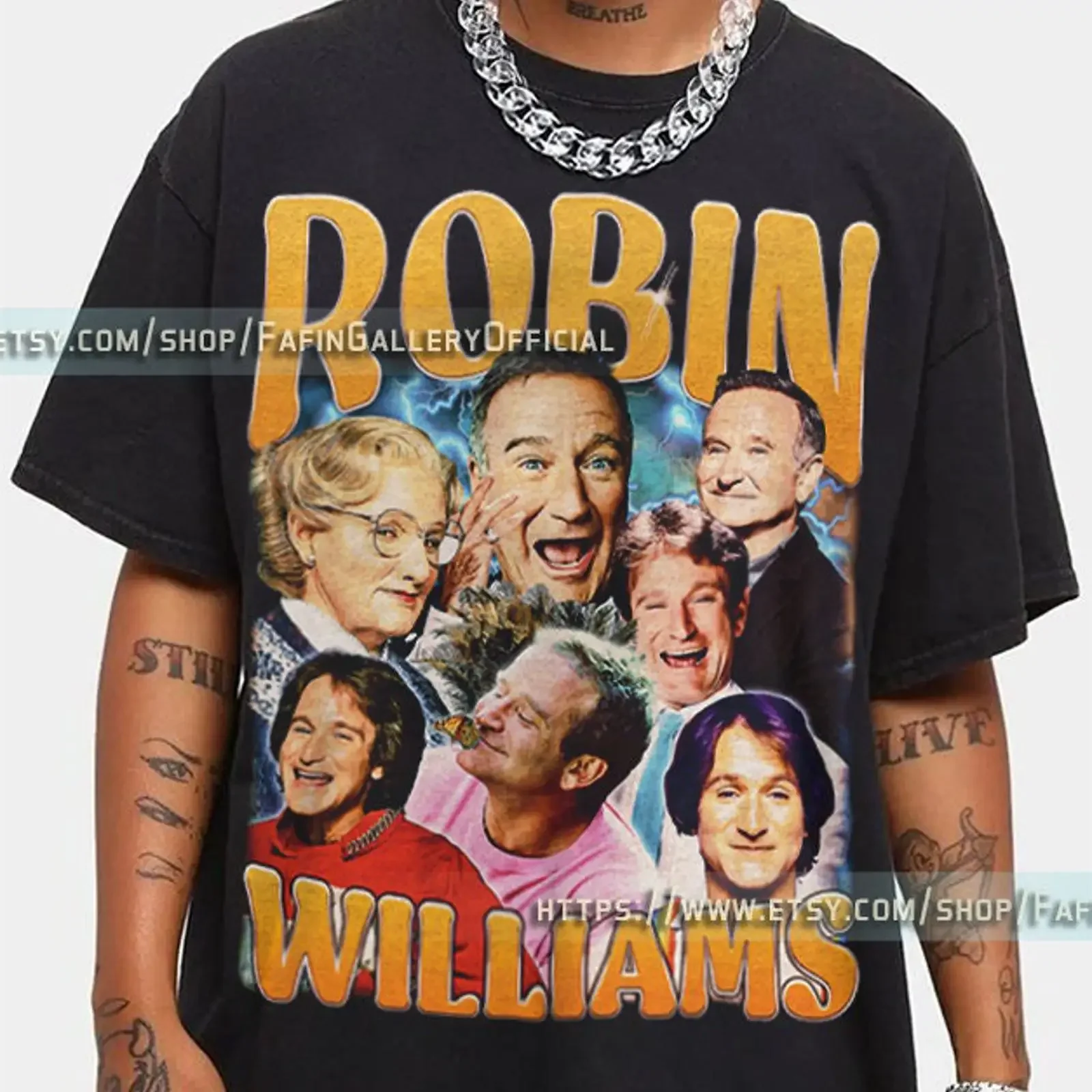 90s Retro Vintage Robin Williams Homage T Shirt Carpe Diem Tribute Good Will Hunting Casual Washed  Top vintage Washed fashion