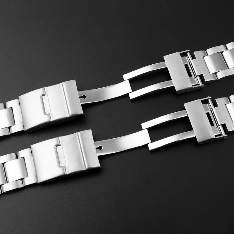 Solid fine steel arc mouth watch band For Longines kangkas steel strap L3.642.4 L3.781.4 series men's wristband bracelet 21mm