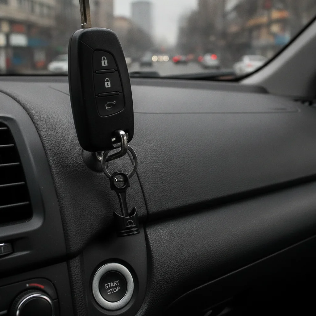 Personality Alloy Car Engine Piston Keychain Car Accessories Mini Piston Model Keyring INS Keyring Key Buckle