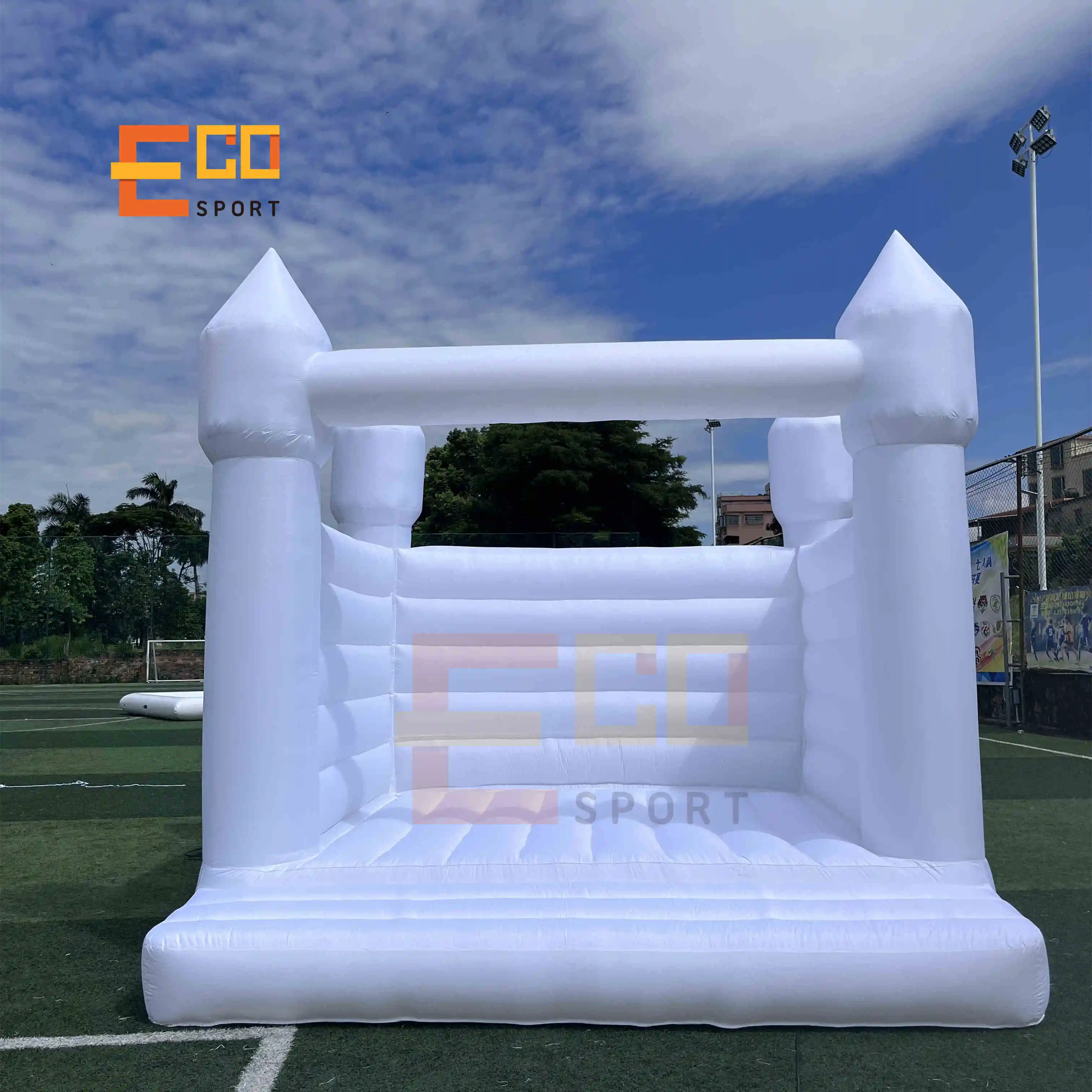 

Oxford 13x13ft Inflatable White Bounce House Birthday Bouncy Castle/Moon Bounce House For party