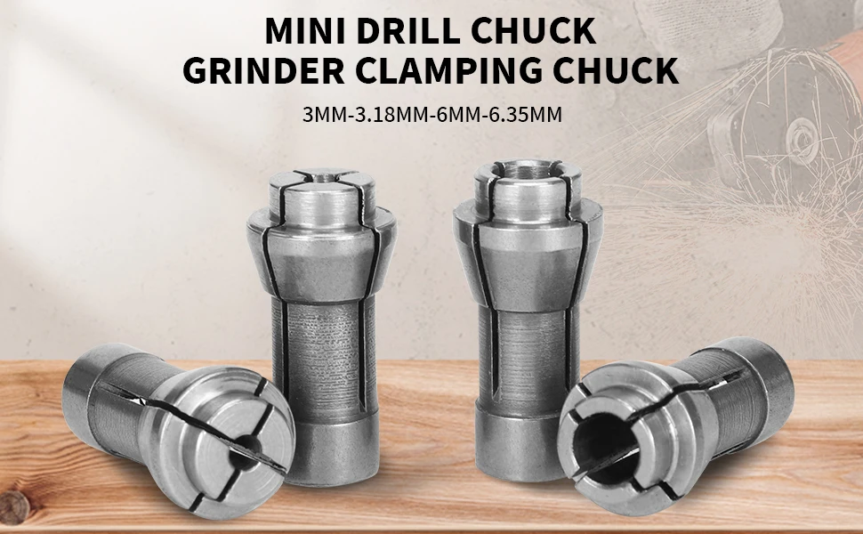 SI FANG 3 3.18 6 6.35mm Die Grinder Collet High Carbon Steel Engraving Machine Chuck Clamping Tool Abrasive Parts