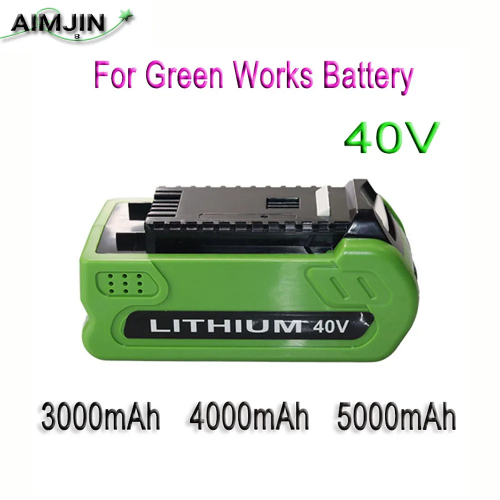 40V 3000/4000/5000mAh Brand New Lithium-ion Rechargeable Battery Suitable For GreenWorks 29462 29472 29282 G-MAX GMAX lawn mower