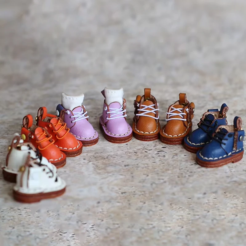 Zapatos de muñeca OB11, botas de piel de vaca a la moda para GSC, YMY, Obitsu 11, 1/12bjd, accesorios para muñecas