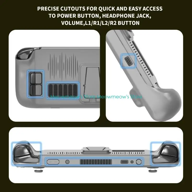 

W91A TPU- Cover Protective Shell for Steam-Deck Game Console with Foldable Kickstand