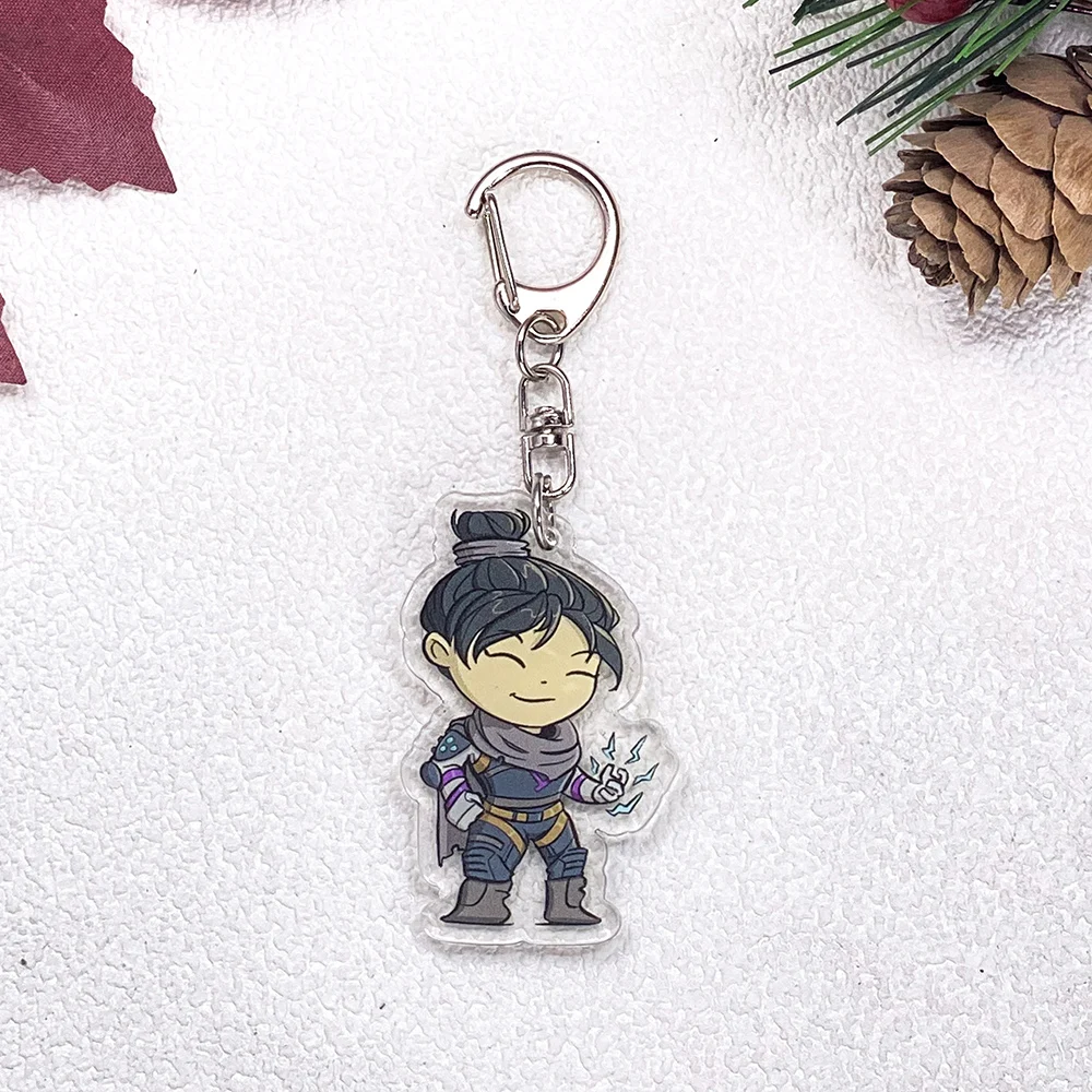 15Pcs Cartoon Game Apex legends Car Keychain Keys Accessories Acrylic Cute Charms Pendant For Bag Key Holder Backpack Decoration