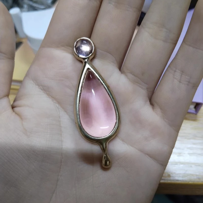Necklace Kaname Madoka Pink Water Drop Crystal Choker Jewelry Fans Gifts Pendant Lovely Gift