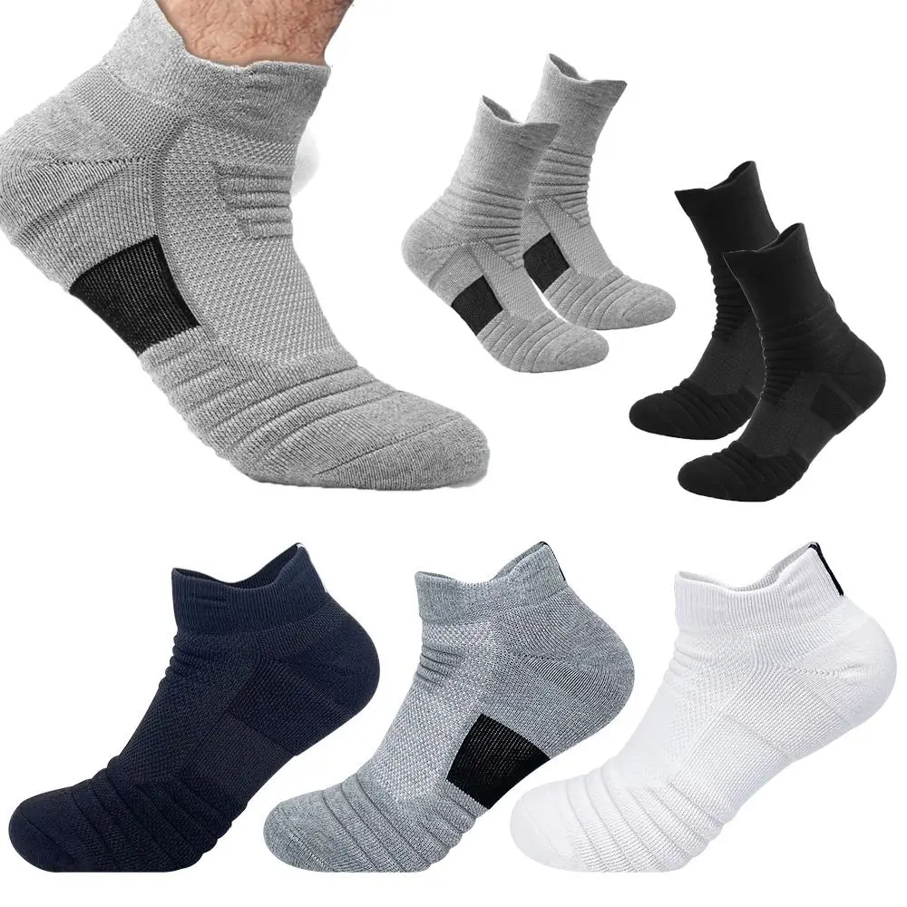 Short Long Tube Sports Socks Breathable Sweat Absorption Fitness Football Socks Anti-skid Thickened