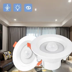 Czujnik ruchu PIR LED typu Downlight Lamparas 5W 10W 15W 20W inteligentny dom reflektor LED do salonu sypialni korytarz schody