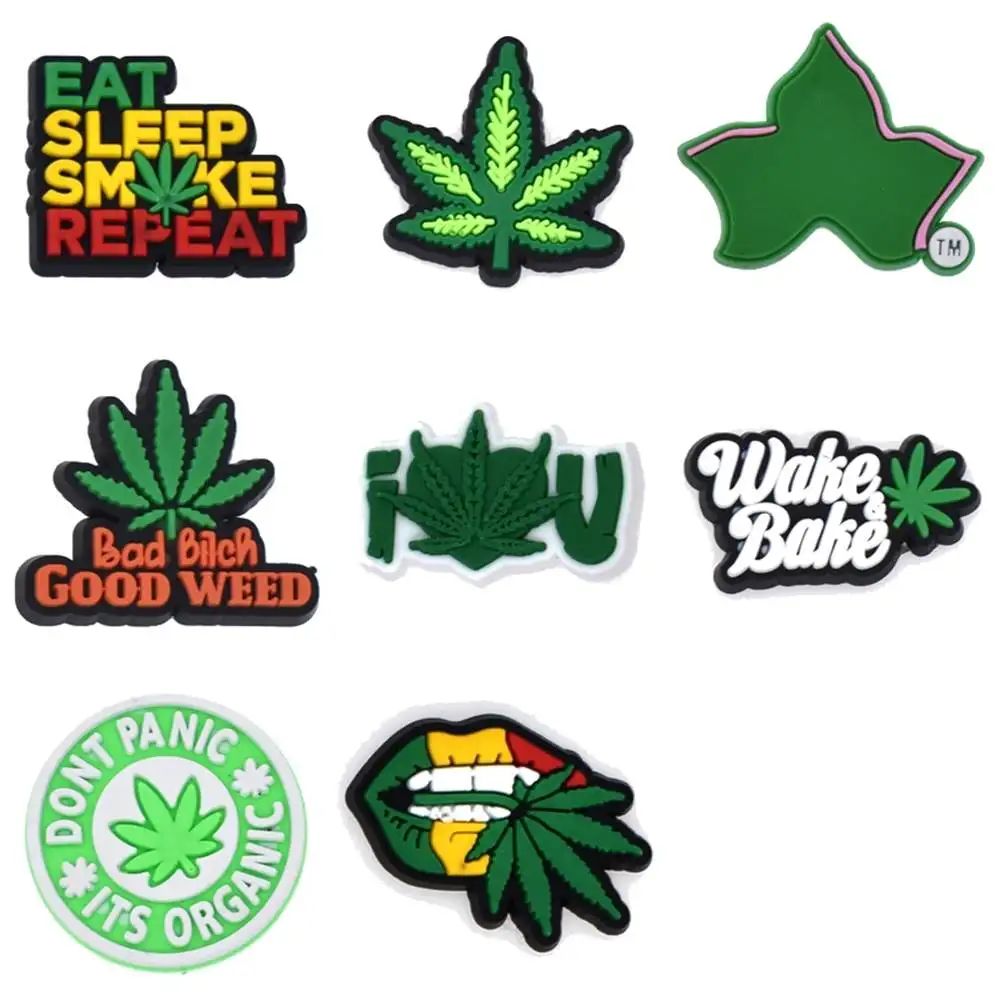 Weed Shoe Charms for Crocs Accessories Men Clogs Pins Women Badges Boy Girls Jeans Kids Decorations Buckle Shoes Accessories