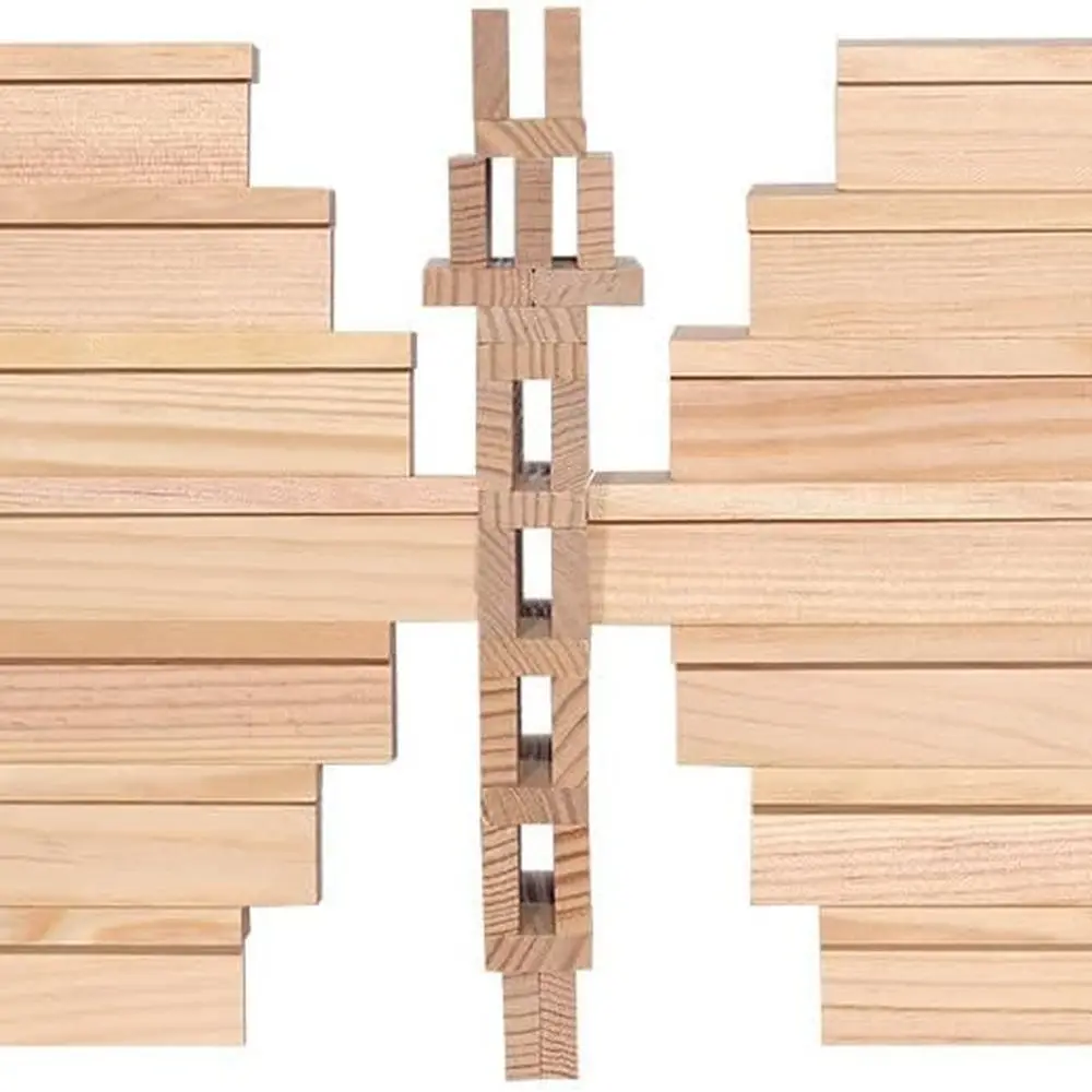 Set di blocchi da costruzione in legno: 100 pezzi per costruzioni creative