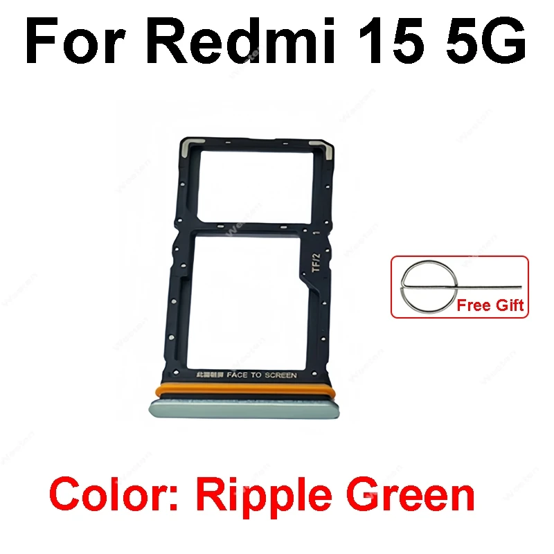 For Xiaomi Redmi 15 15C 4G 5G Internal SIM Card Tray Reader and Socket Complete SIM Card Reader Holder Holder Module image 4