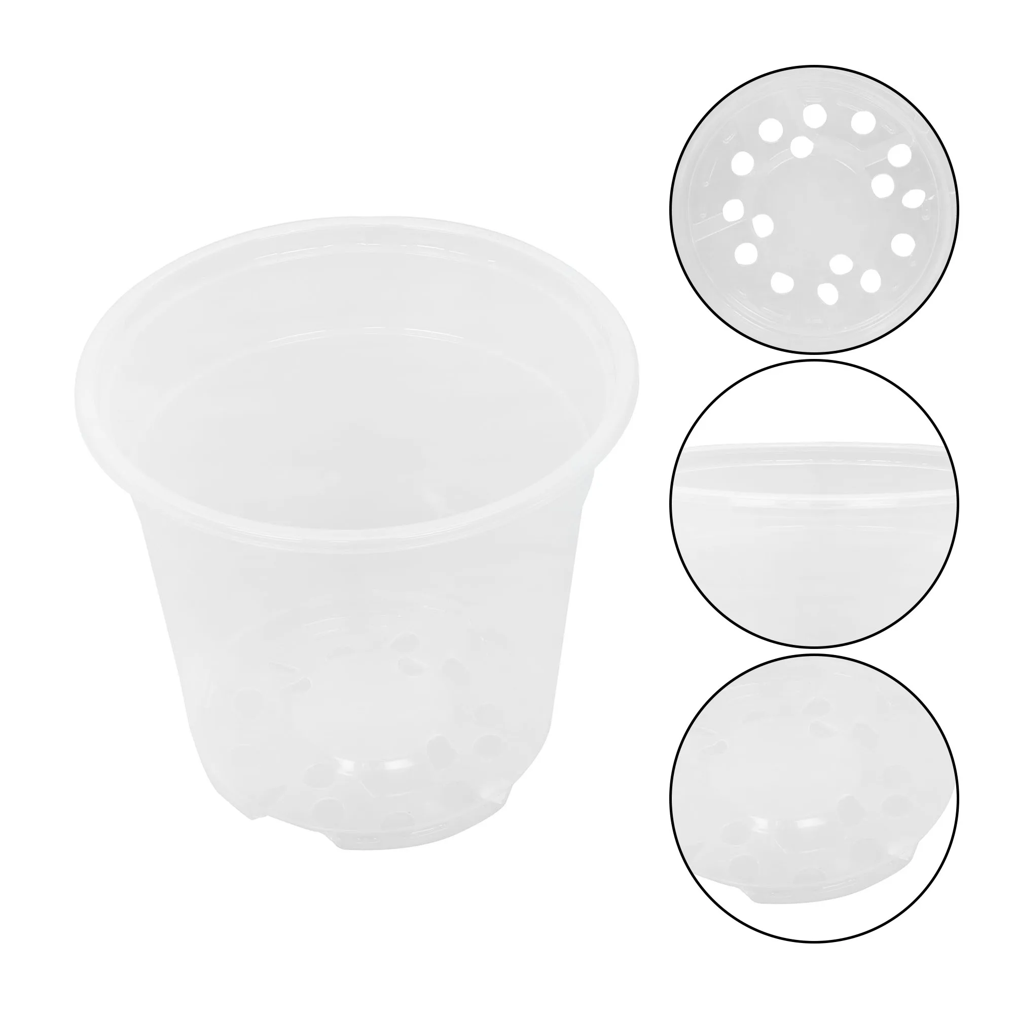 

Набор из 30 прозрачных пластиковых горшков для цветов, 4, 5 и 6 дюймов, разные размеры, контейнеры для растений для дома и сада