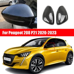 For the Peugeot 208 GT line e208 P21 MK2 2020 2021 2022 2023 exterior rearview mirror cover pasting ABS rearview mirror housing