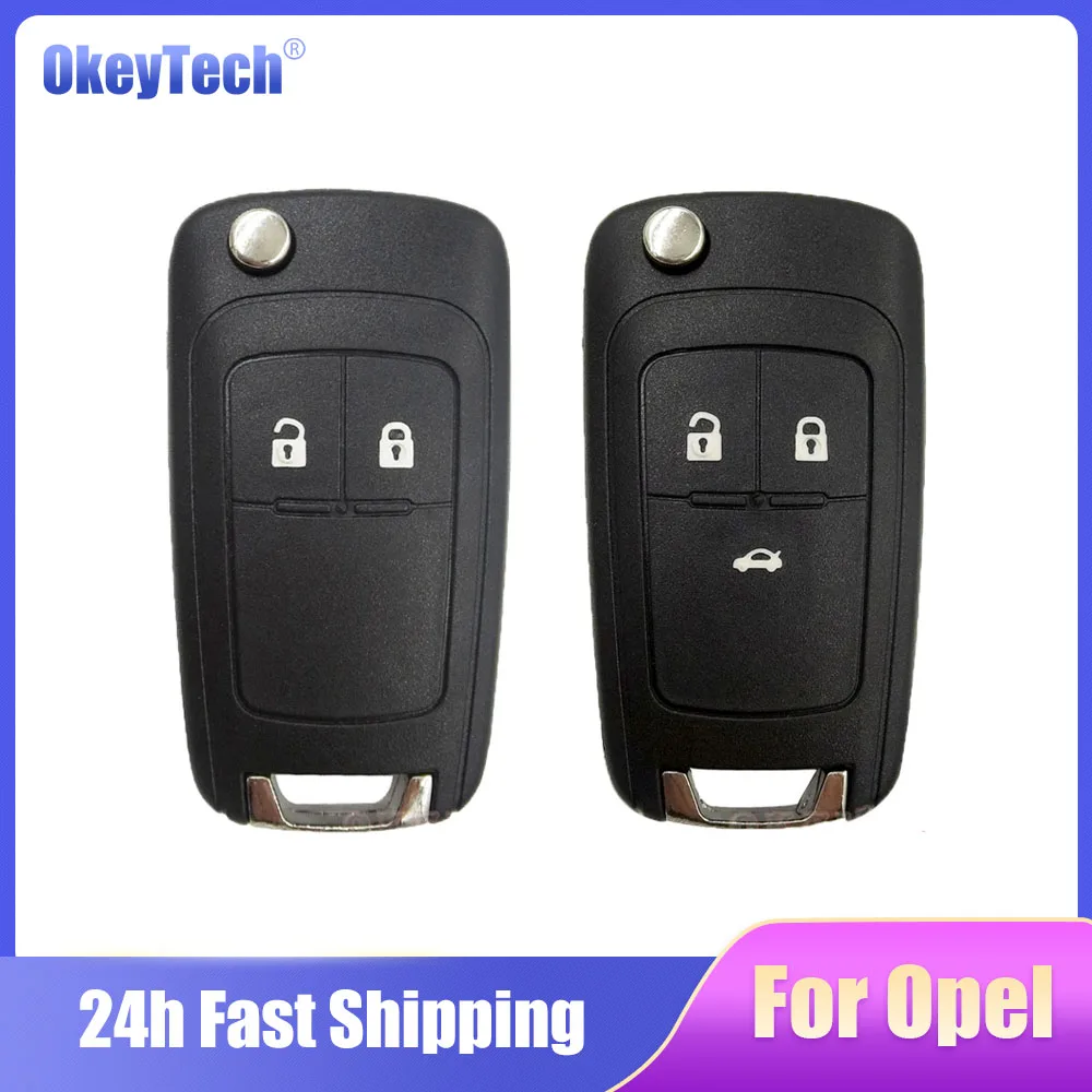 

OkeyTech 2/3/4/5 Buttons Flip Remote Key Shell Fob For Vauxhall Opel Zafira Astra Insignia For Chevrolet Aveo Cruze Sonic