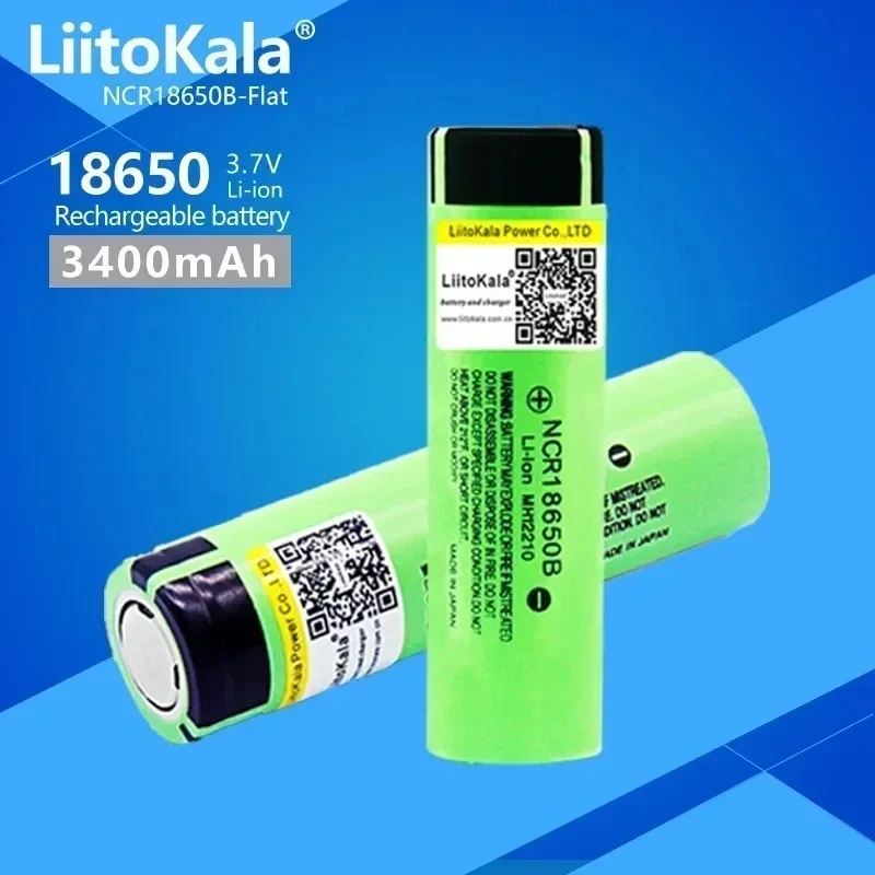 

LiitoKala new original NCR18650B 34B 3.7V 18650 3400mAh rechargeable lithium battery for flashlight + 18650 box