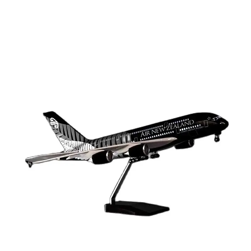 New Zealand Airlines Model W Light and Wheel Landing Gear, Diecast Plastic, Resin Plane Model A380, 1/160, 47cm