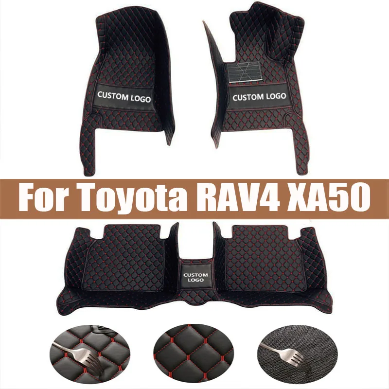 Car Floor Mats For Toyota RAV4 XA50 Hybrid(E-CVT) 2020 2021 2022 2023 2024 Suzuki Across Foot Pads Carpet Interior Accessories