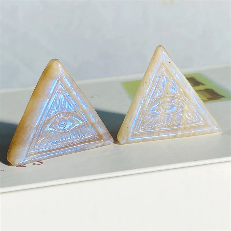 هرم عين الشر الأزرق الطبيعي ، نحت للمنزل ، المكتب ، الحديقة ، اليوغا ، التأمل ، هدية الديكور #3
