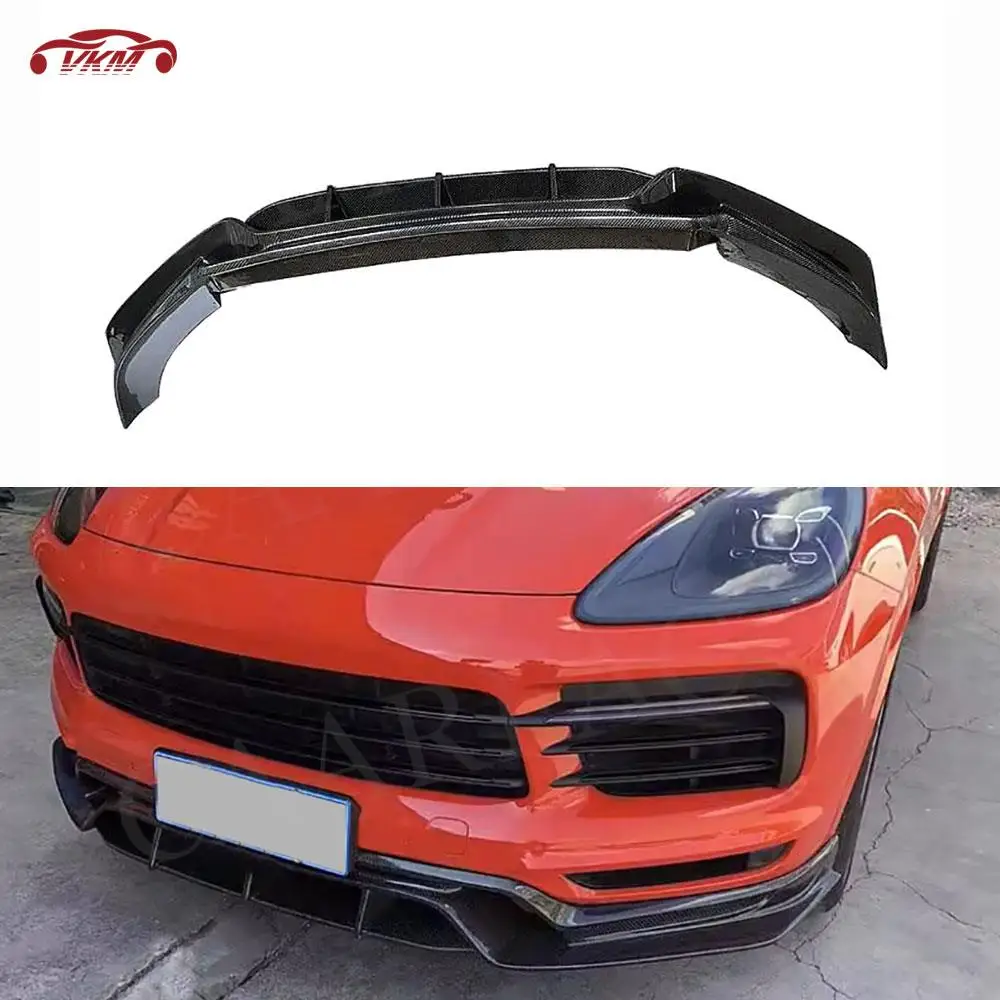 

Carbon Fiber Front Lip Bumper Chin Spoiler Splitter for Porsche Cayenne 2022 Car Bumper Guard FRP BodyKit Facelift Accessories