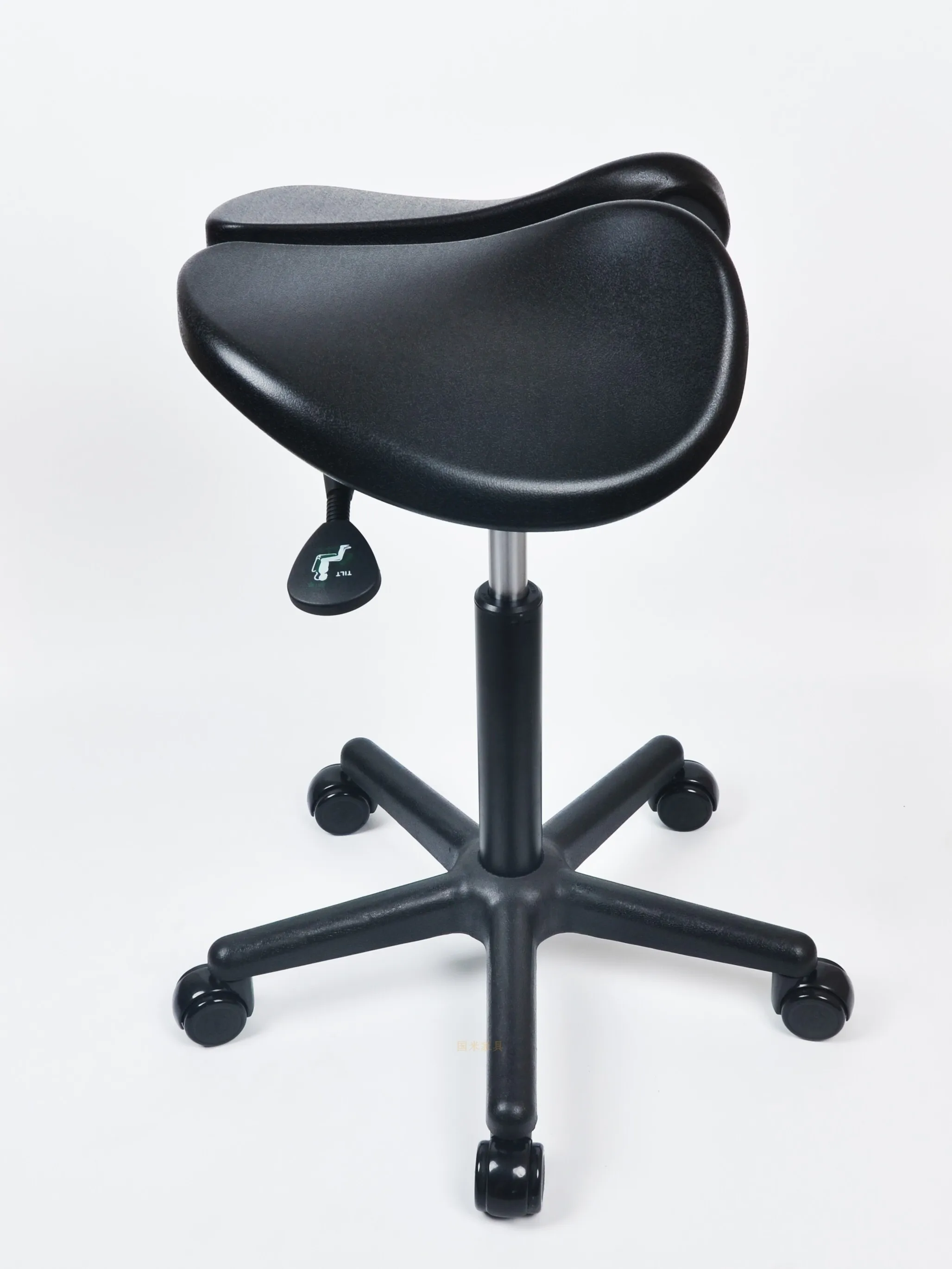 Reclining saddle chair, veterinary clinic, dental, medical, work, riding, adjustable height stool, grooming, barber,