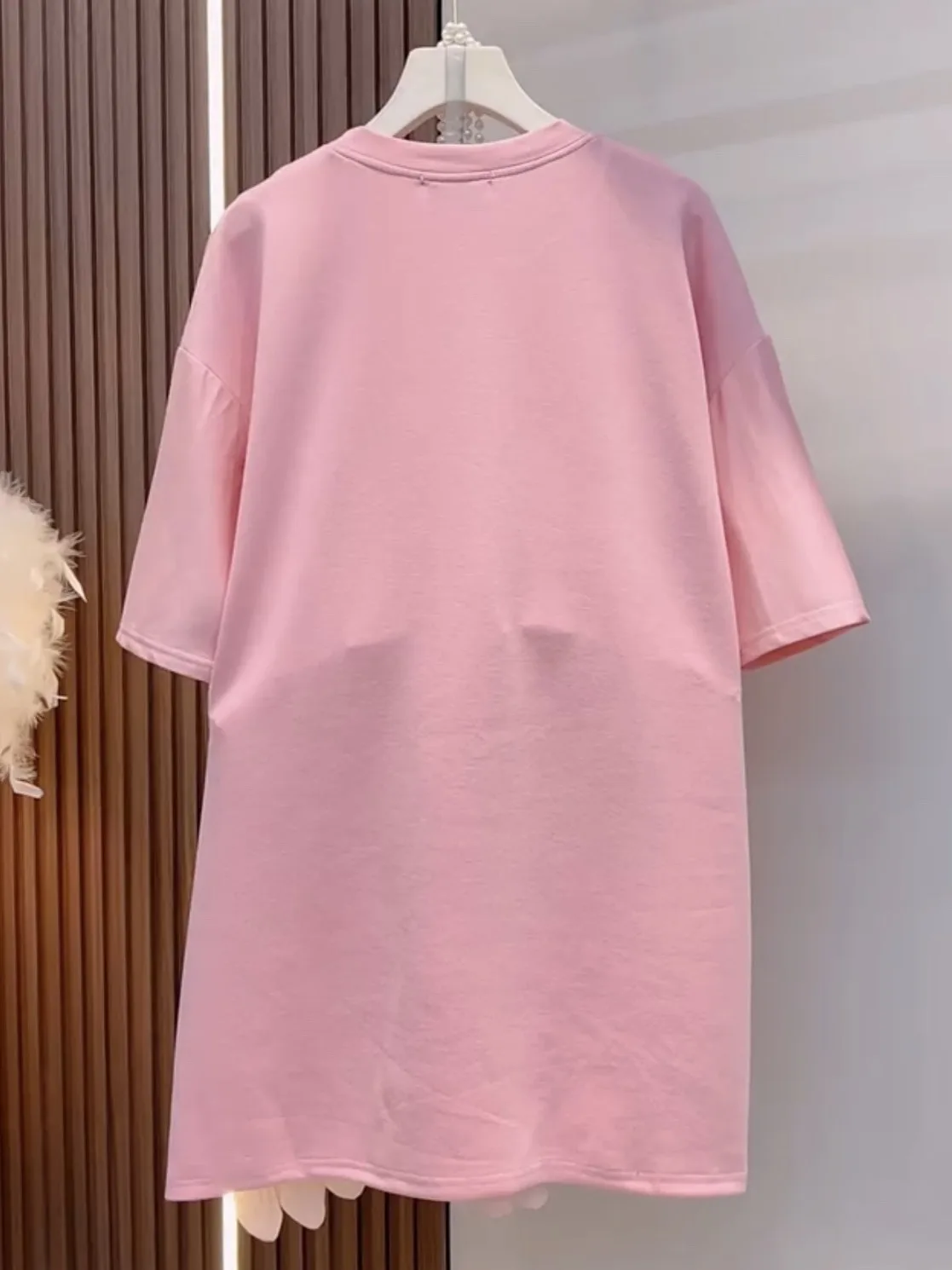 Robe t-shirt grande taille pour femmes, vêtements amples et fins, industrie lourde, robe pétale Unique et Chic, nouvelle collection printemps et été 2025