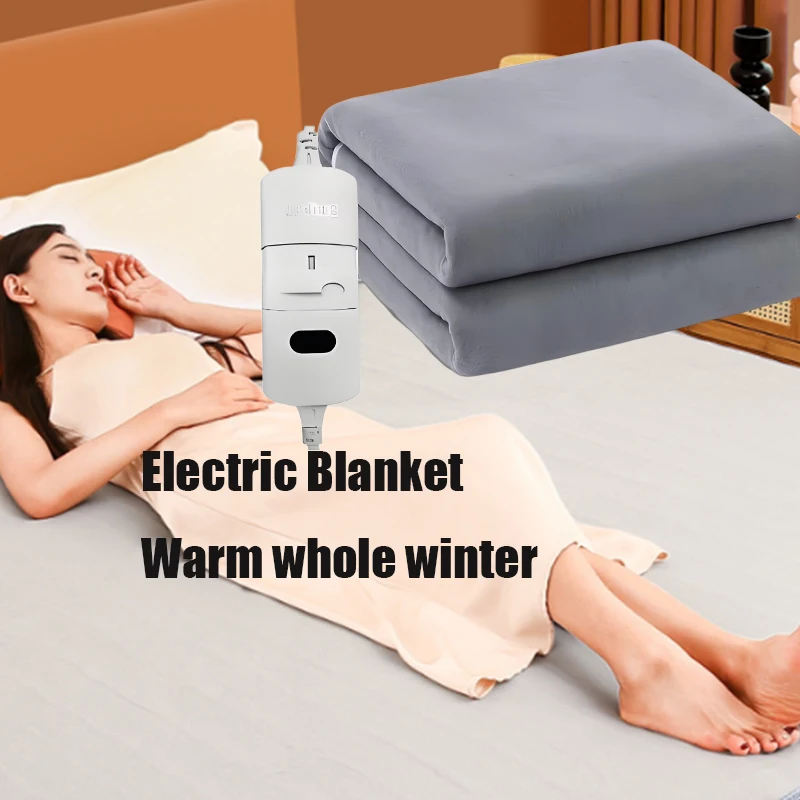 Electric Heating Blanket Automatic Thermostat Double Body Warmer Bed Mattress EU Plug 220V Electric Heated Carpets Mat Pad