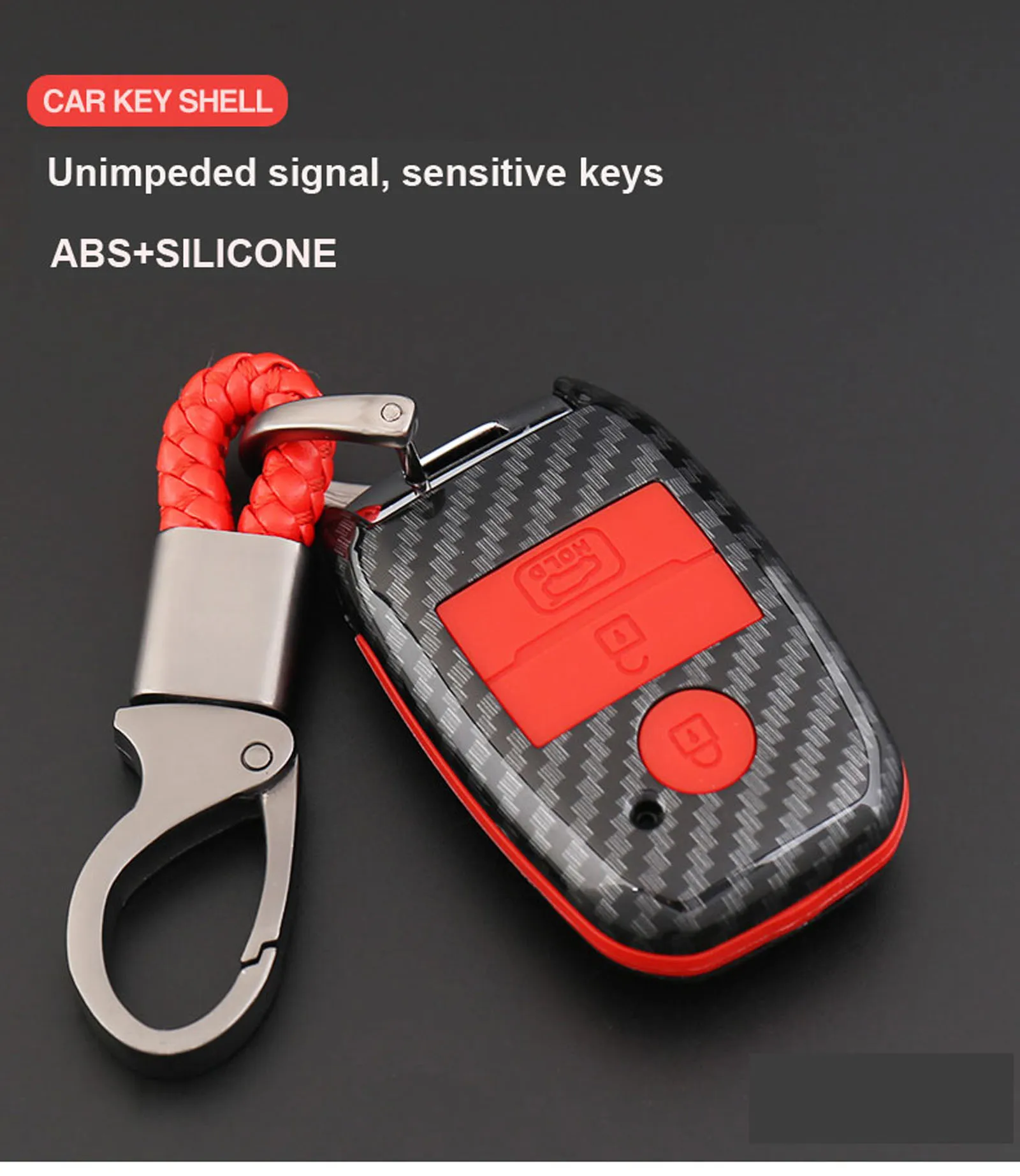 Jingyuqin 3B Carbon Fiber Key Case Cover For Kia Ceed K3 K4 K5 Sportage R QL KX5 Sorento KX3 KS3 RIO Cerato optima Frote soul