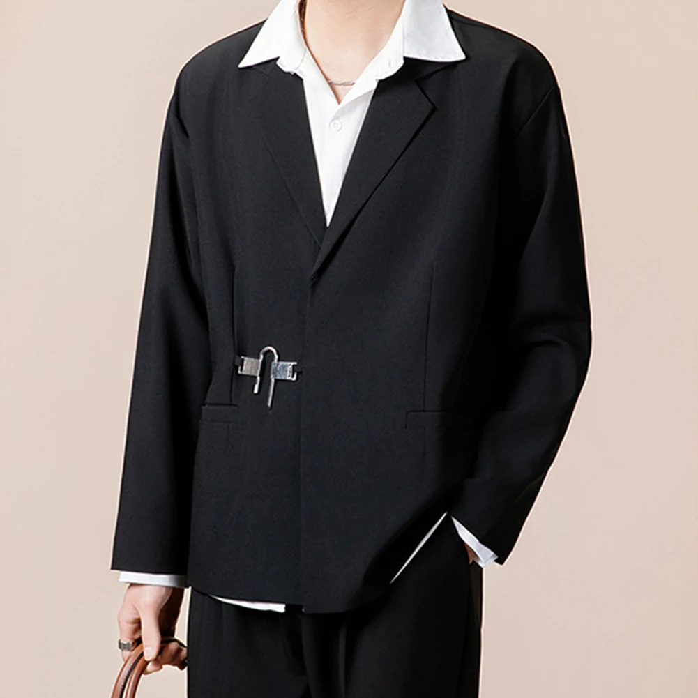 For Casual Outings Men Blazer Spring Autumn Jacket Fashion Casual Blazer For Men Blazer 2XL New Condition Polyester Fabric