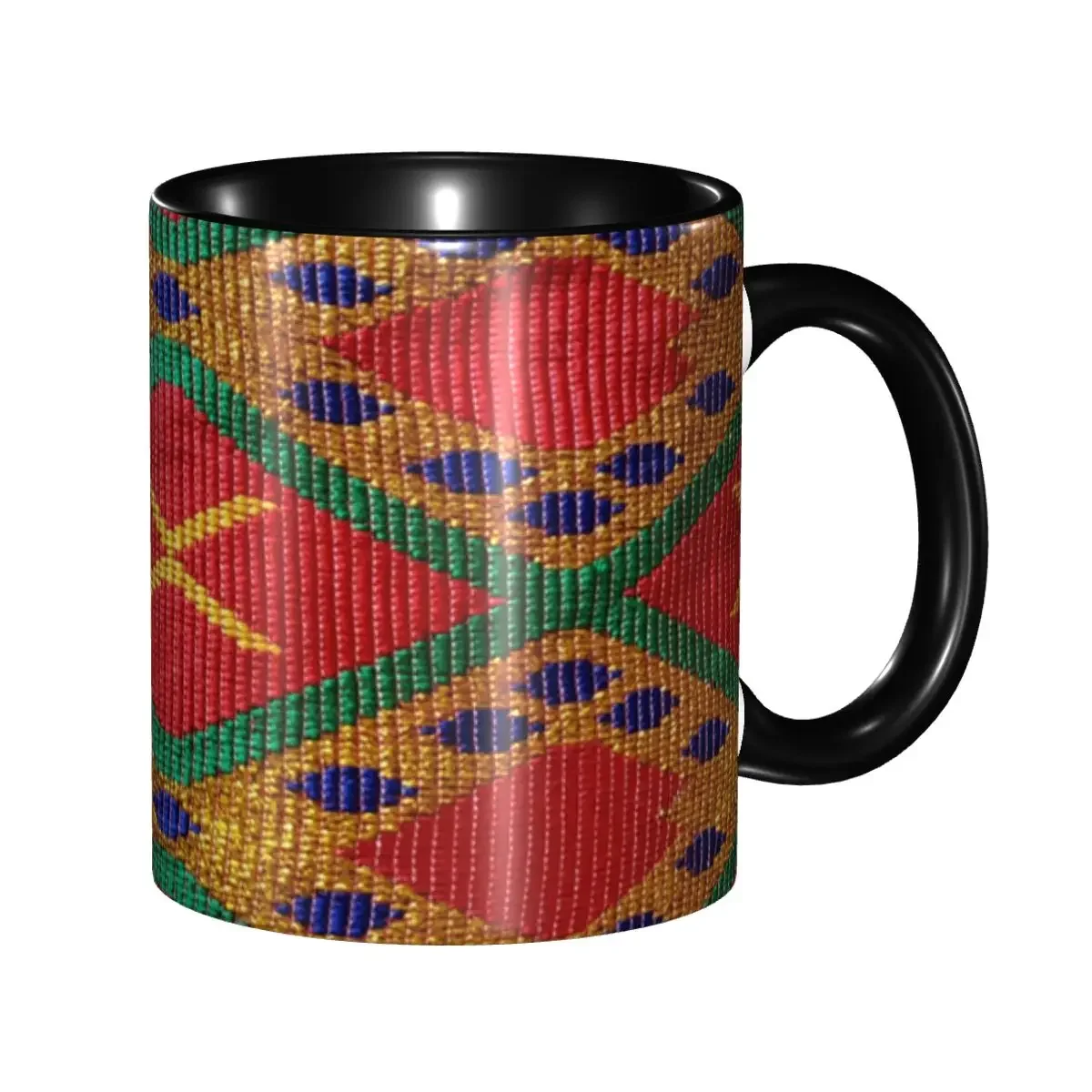 Ethiopian Hand Made Traditional Design Coffee Mugs DIY Custom Ceramic Milk Tea Mug