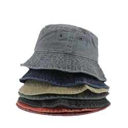 Fashion Washed Denim Hats Unisex Solid Vintag Summer Y2k Fisherman Cap Hat for Women Men Bucket Panama Hat Sun Protection