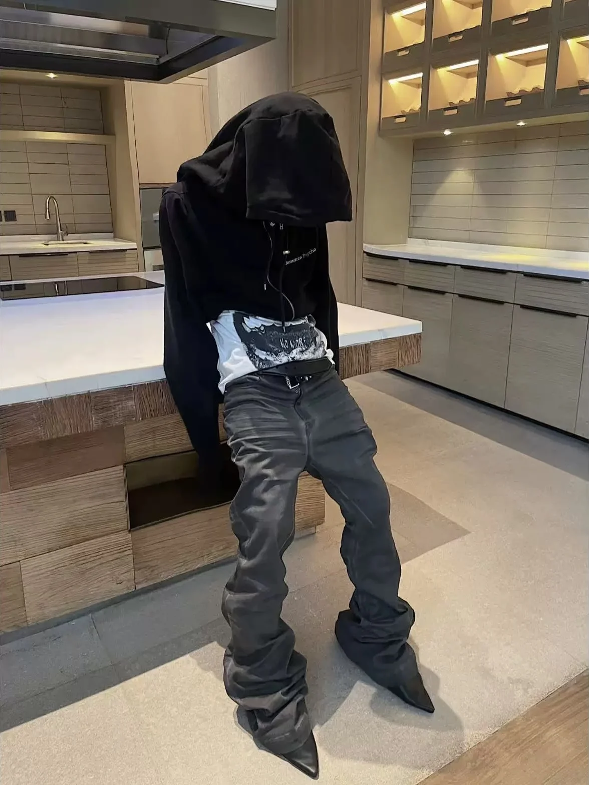 HBA Hood by Air American Psycho Double Layer Zipper Hoodie Sweatshirt Casual Loose Fit Cotton Youth Fashion Autumn Winter