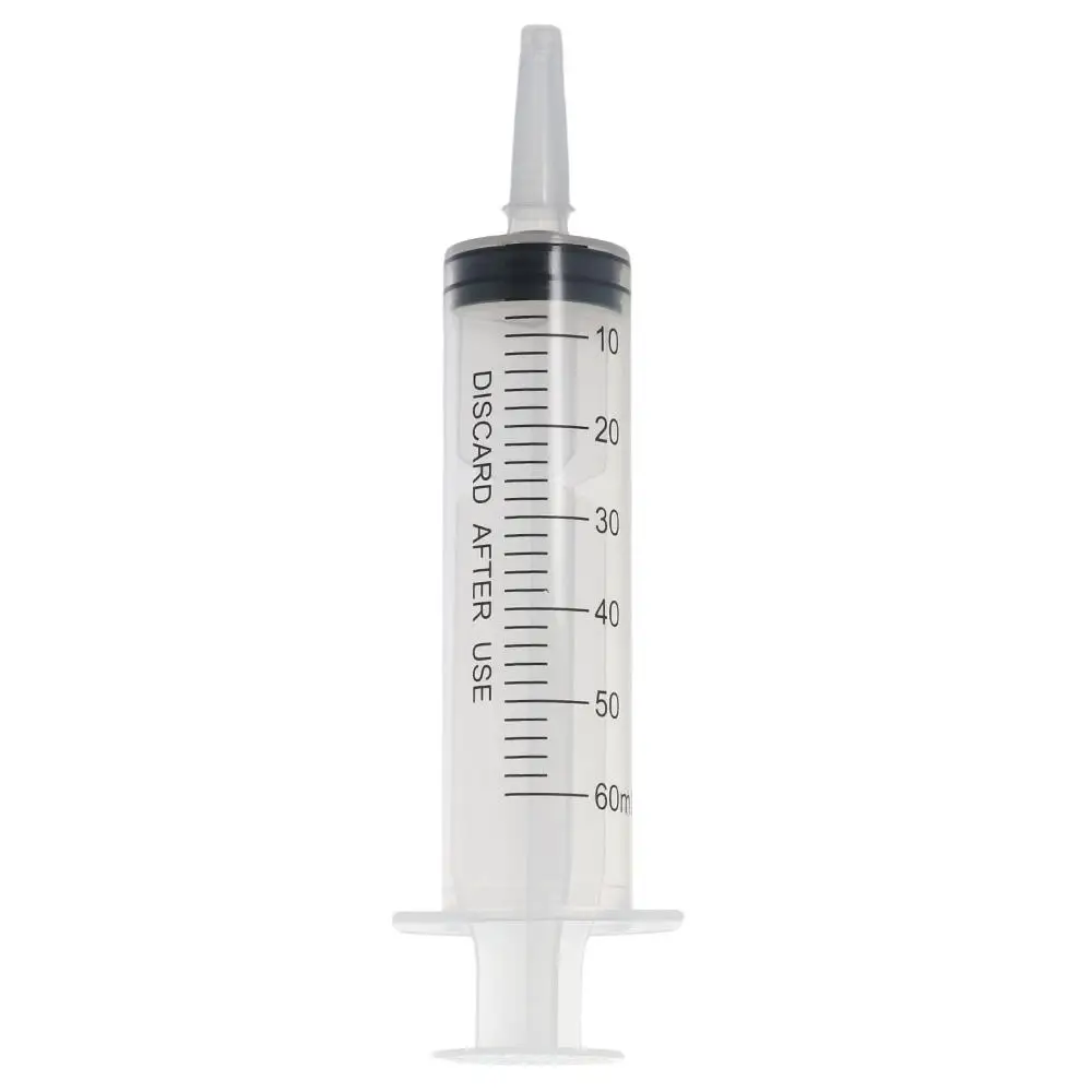 With Rubber Stopper 20ml Pump Measuring Large Plastic Feeding Syringe 60ml Large Capacity