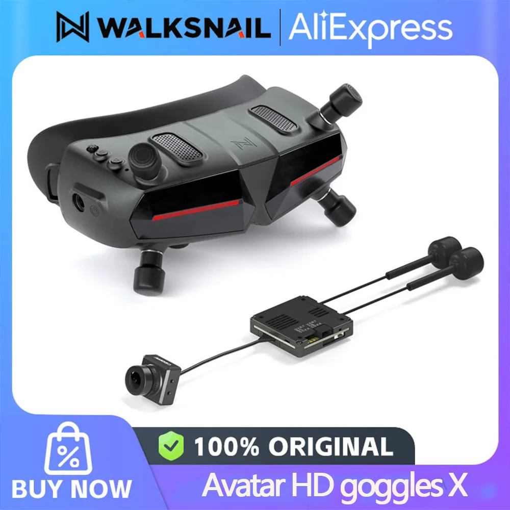 

CADDX Walksnail Avatar HD Goggles X IN STOCK 1080P 100FPS REPLACE VRX AV HDMI Light Weight For Racing Drone For DJI For FPV