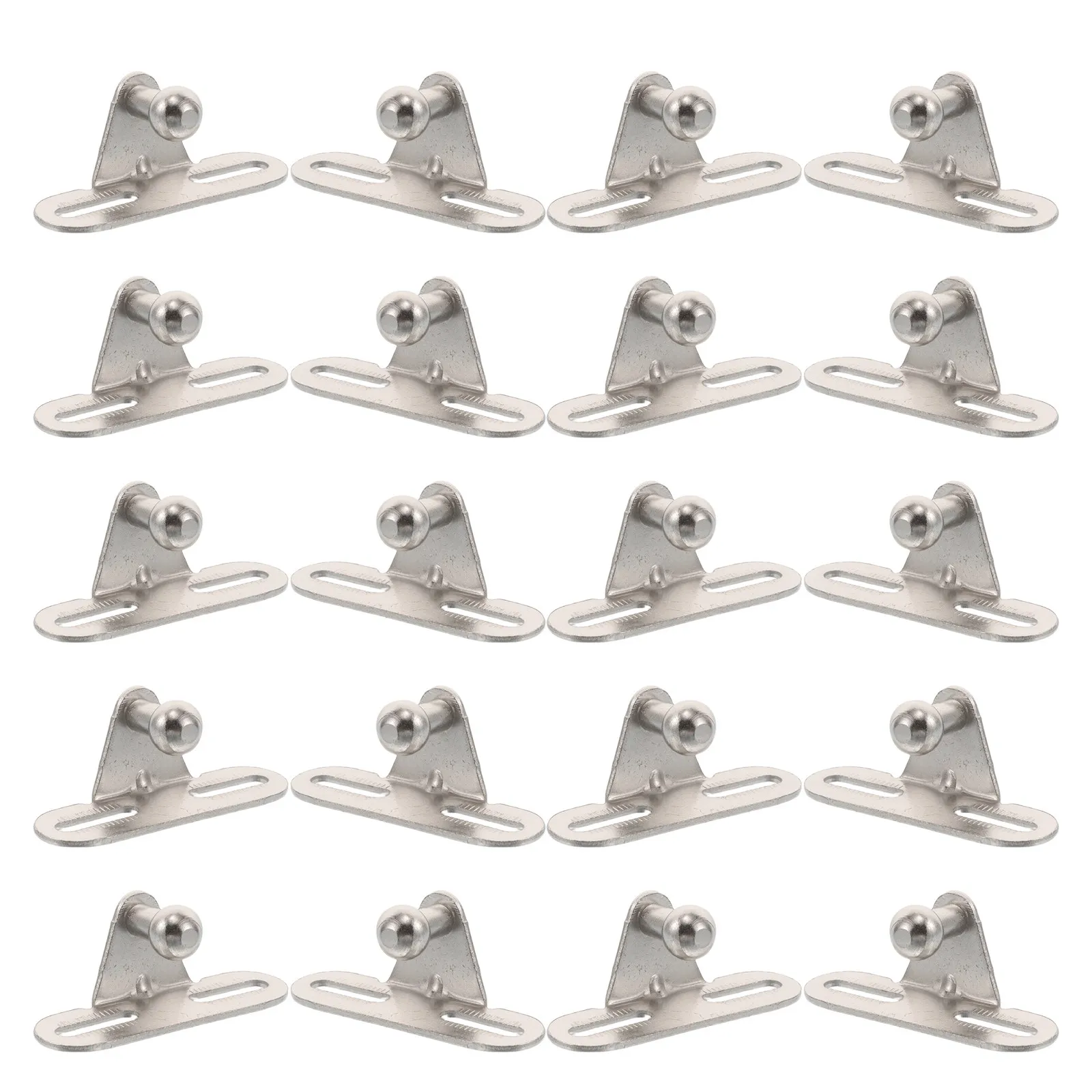 20Pcs L Shaped Gas Strut Bracket Carbon Steel Gas Spring Mounting Plate Support Rod Hardware for Office Chairs Cabinets Lift