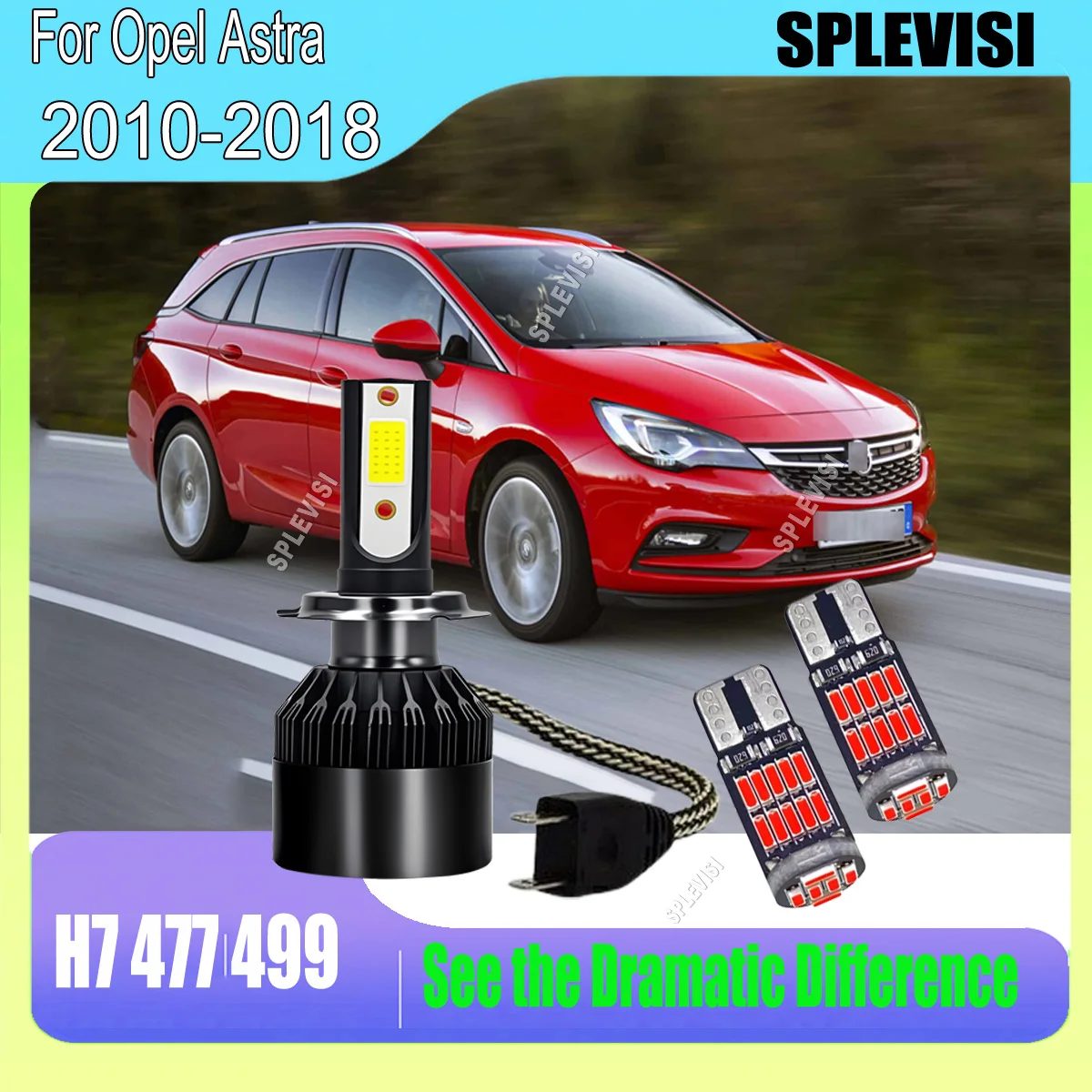 LED H7 60W Headlight Bulb - There's High Improvement in Performance For Opel Astra 2010 2011 2012 2013 2014 2015 2016 2017 2018
