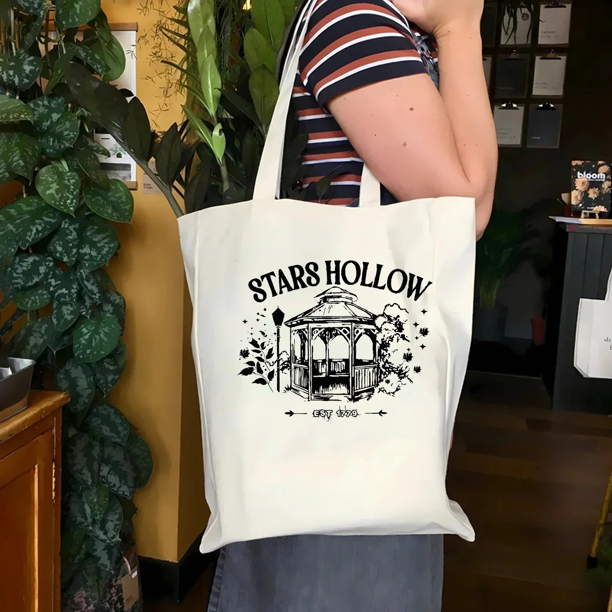 Stars Hollow Fall tote bag Gilmore Girls canvas bag Gilmore Girls Merch Gilmore Girls popularna torba na ramię Luke\'s Diner tote bag