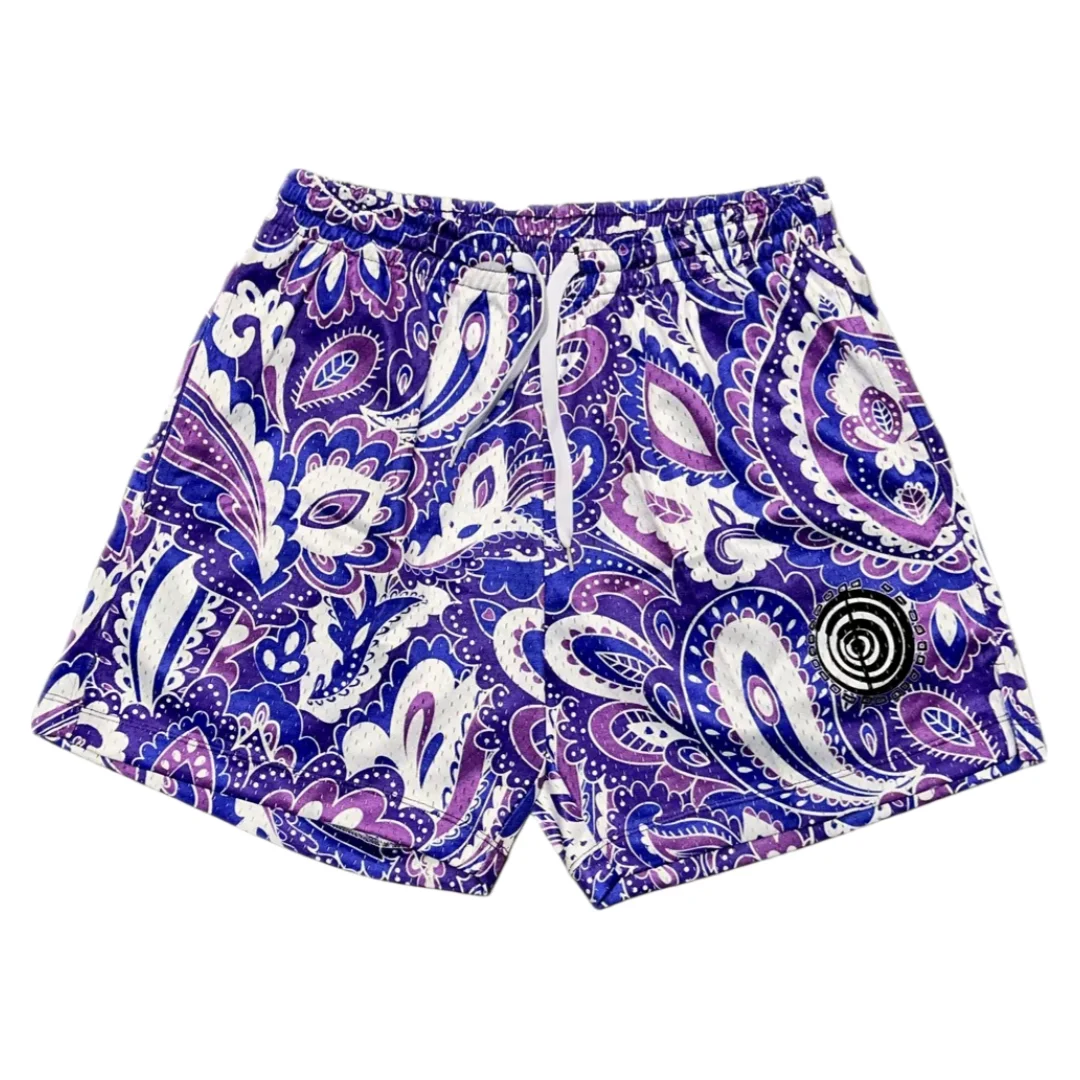 American Street Style Retro Paisley Pattern West Coast Style Shorts Family Matching Summer Quick-drying Casual Athletic Shorts