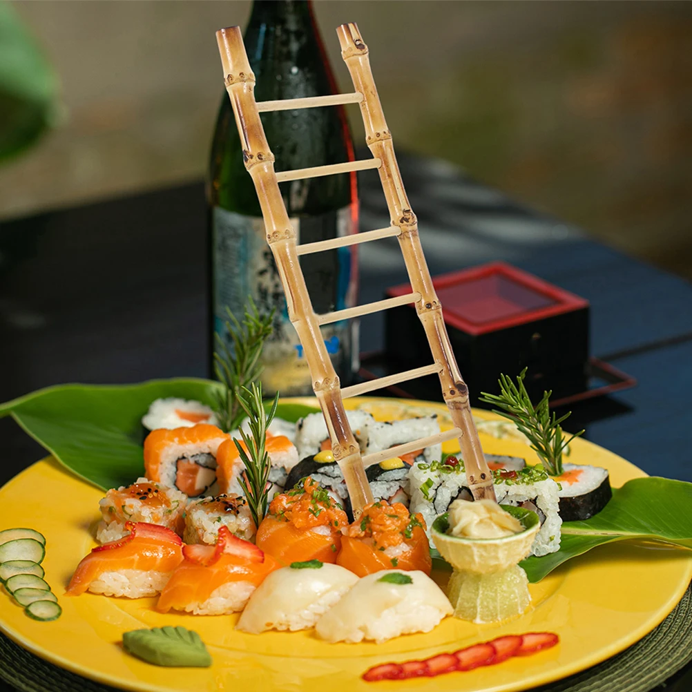 

2 Pcs Decoration Ladder Japanese Cold Dish Dishes Serving Tray Decorative Ornament