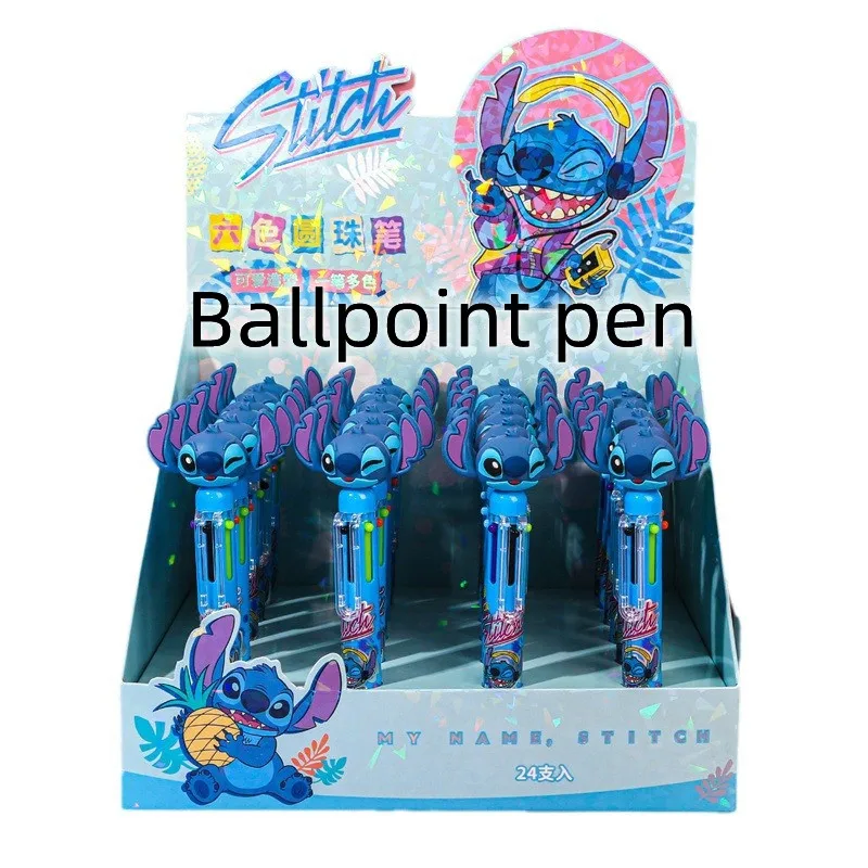 Imagem -04 - Disney Stitch Caneta Gel Canetas Creative Press Ball Escritório e Material Escolar Brinde Promocional Cores 12 Pcs por Lote