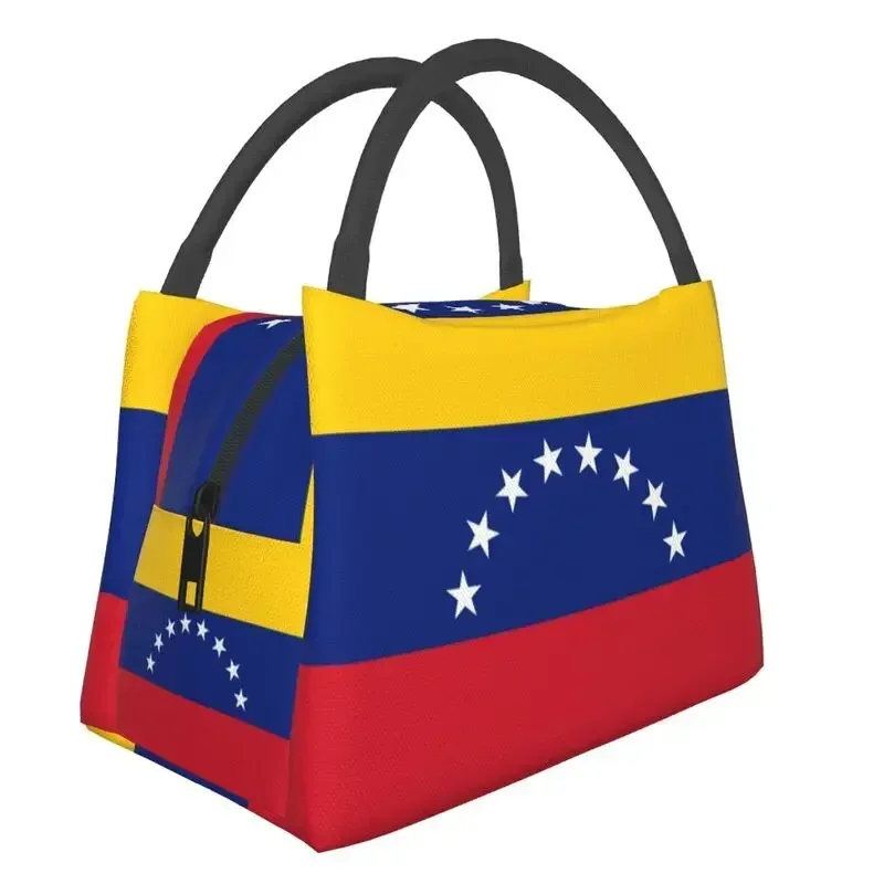 

Custom Flag of Venezuela Lunch Bags Women Cooler Thermal Insulated Lunch Boxes for Work Pinic or Travel Fruit Fresh Storage Bag