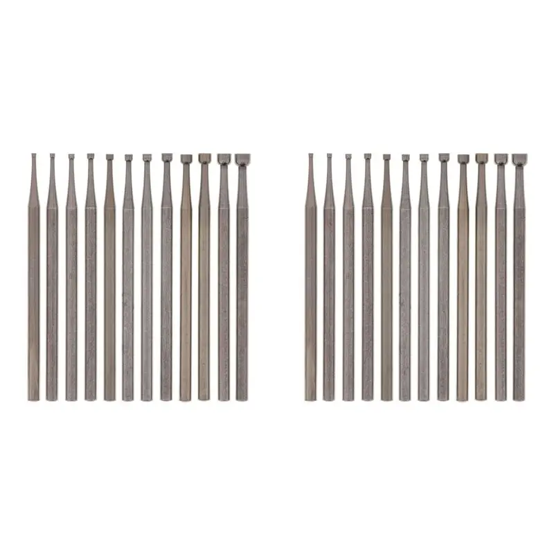 

Premium-24 Pcs Round Cup Burr Set, 3/32Inch Shank Wire Rounder Bits Jewelry Carving Bits (0.8-3.0Mm)