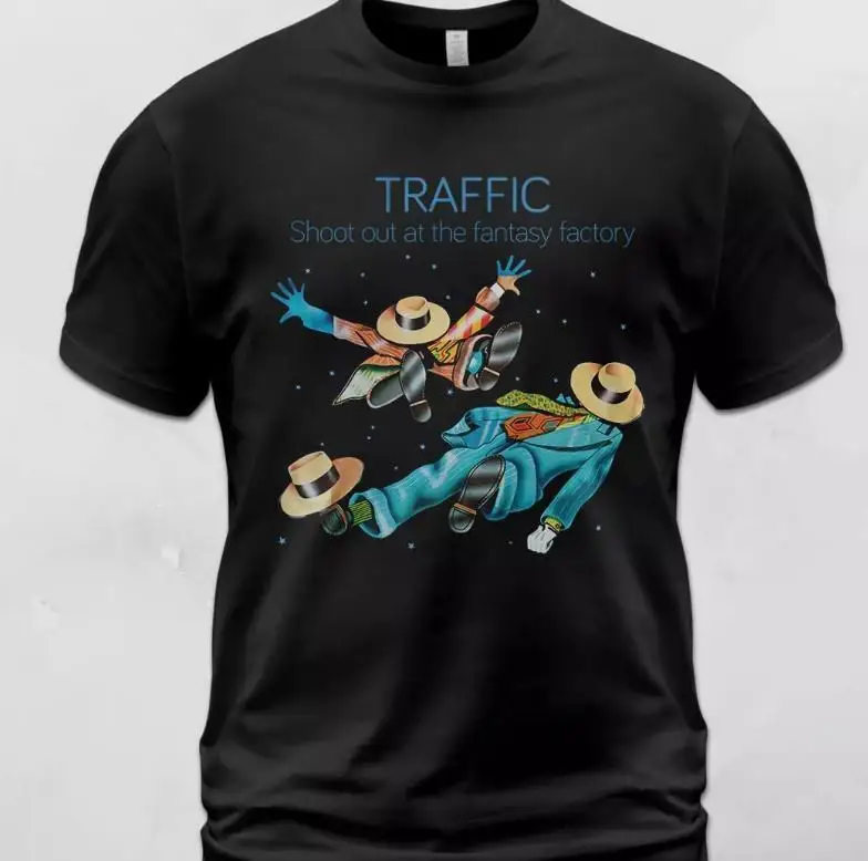 Unisex Cotton T-Shirt Traffic Shoot Out at the Fantasy Factory Steve Winwood