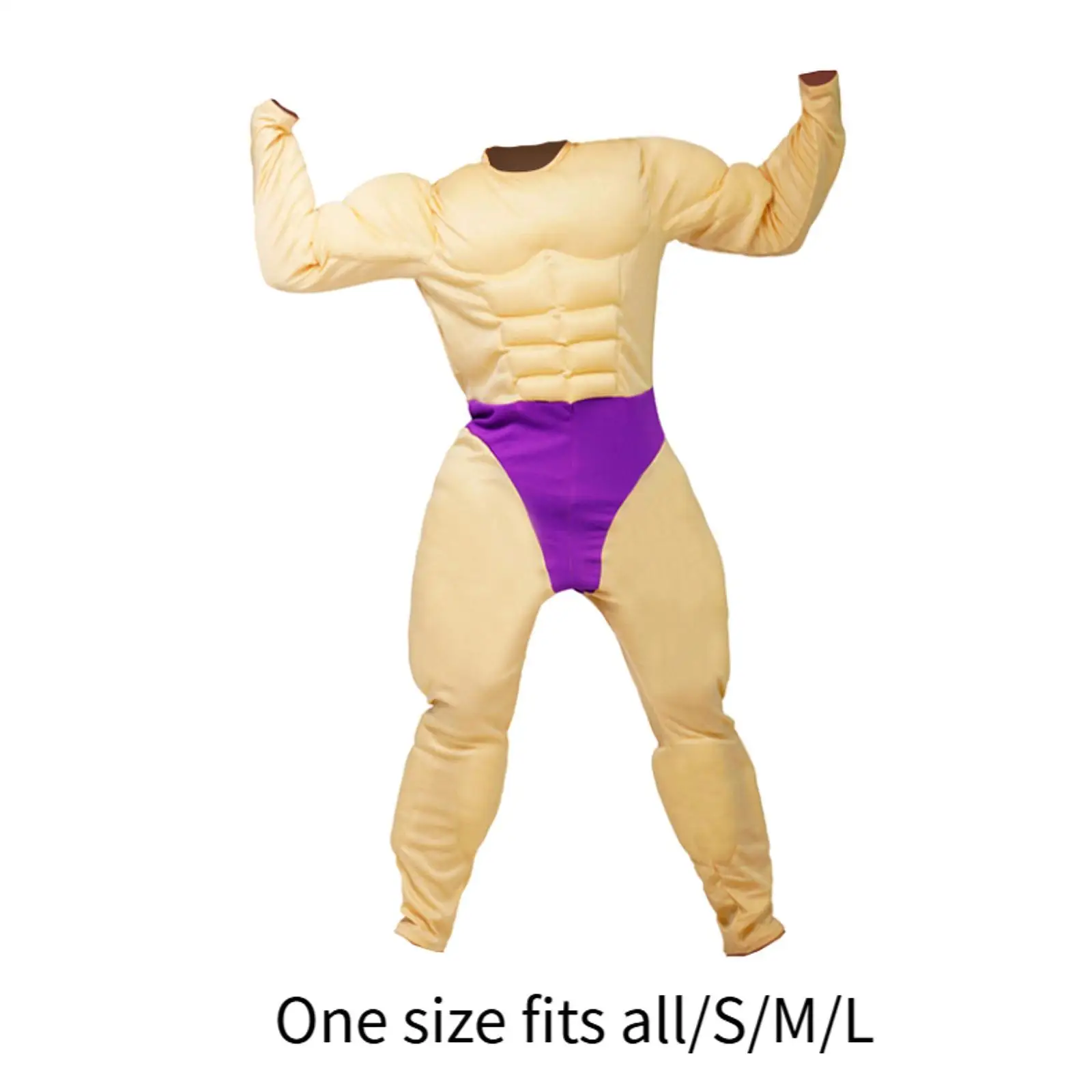 Muscle Jumpsuit Costume Simulation Halloween Costume for Birthday Party Supplies