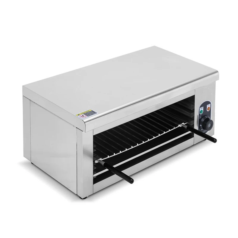 Commercial 2KW Stainless‑Steel Electric Broiler Oven With Adjustable Grid for Pizza Roast Chicken Baking