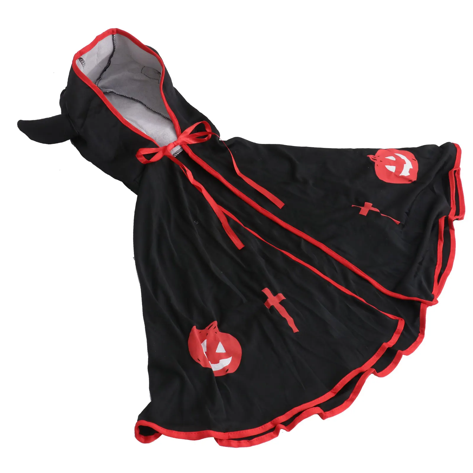 

Demonic Cloak Kids Halloween Costume Cape Children Dress Cross Pumpkin Pattern Cosplay Outfit Stage Accessories