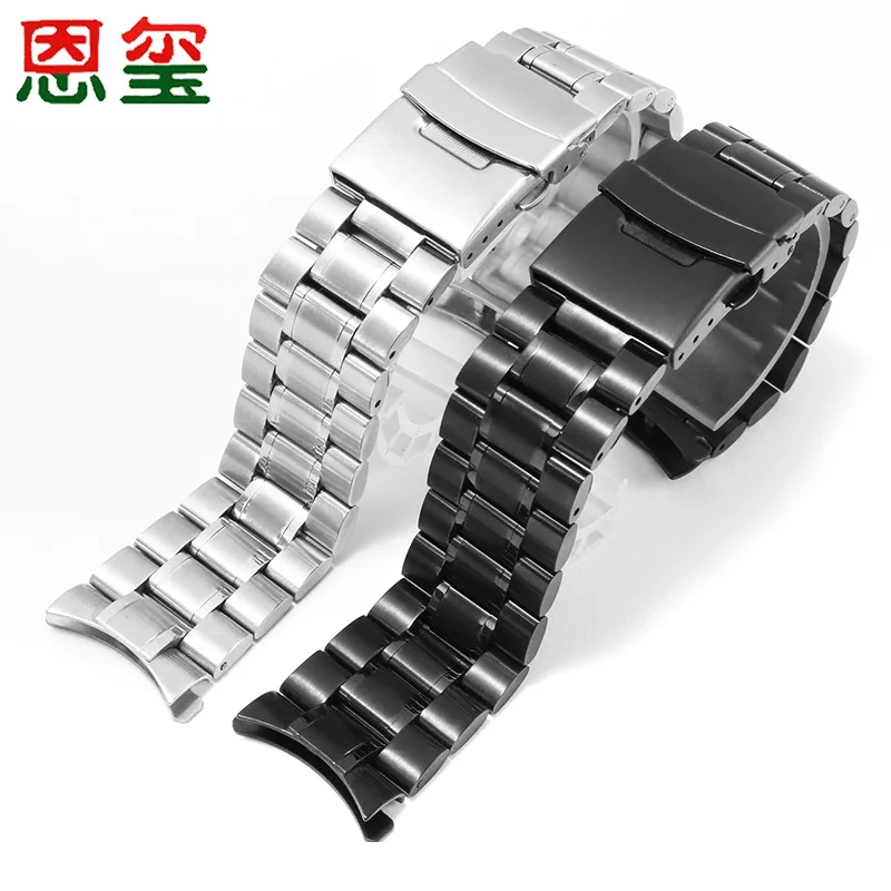 

ENXI Fine Steel Watchband Suitable For CASIO EFR303l EFV-540 EFS-S510 MTP1375 Arc StainlessSteel Band18 20 22 24mm