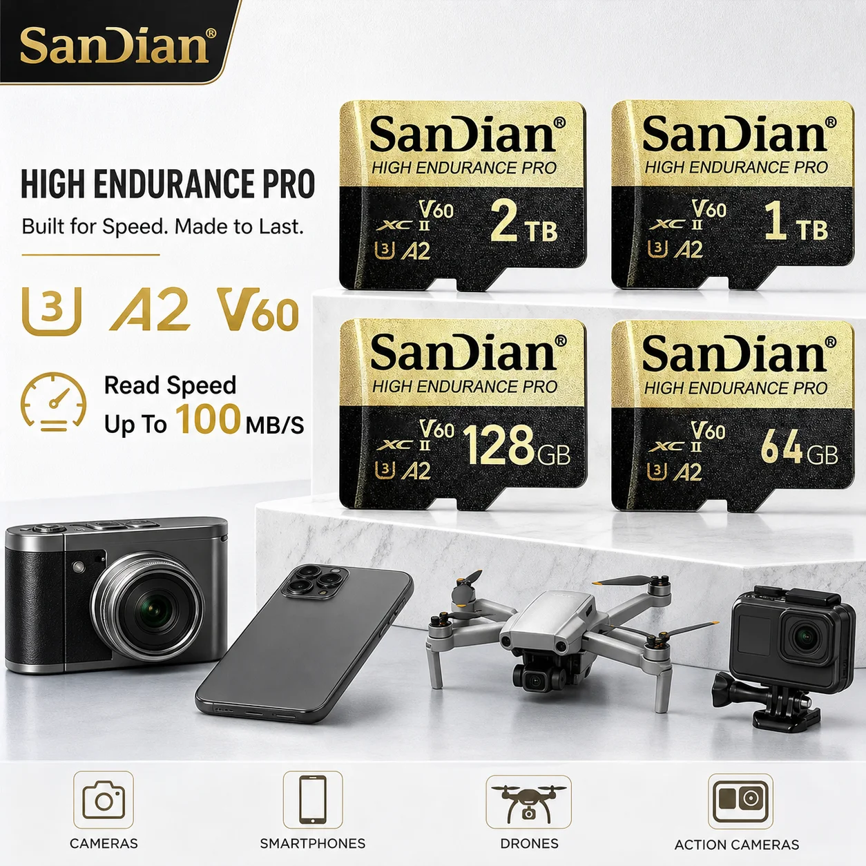 128GB 256GB 512GB Original Micro TF/SD Card Class 10 High Speed Memory Card Compatible with Phone, Laptop and PC For Switch