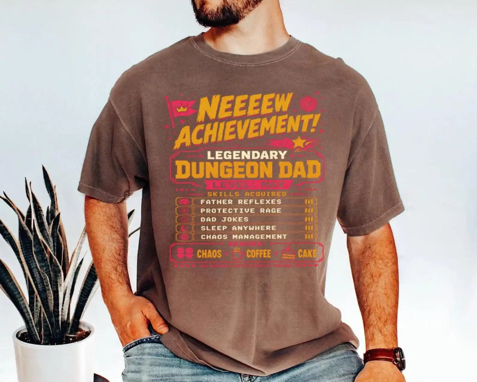 Retro Dungeon Dadcotton Shirt, Dungeon Crawler Carl Fan Shirt, Gamer Dad Gift