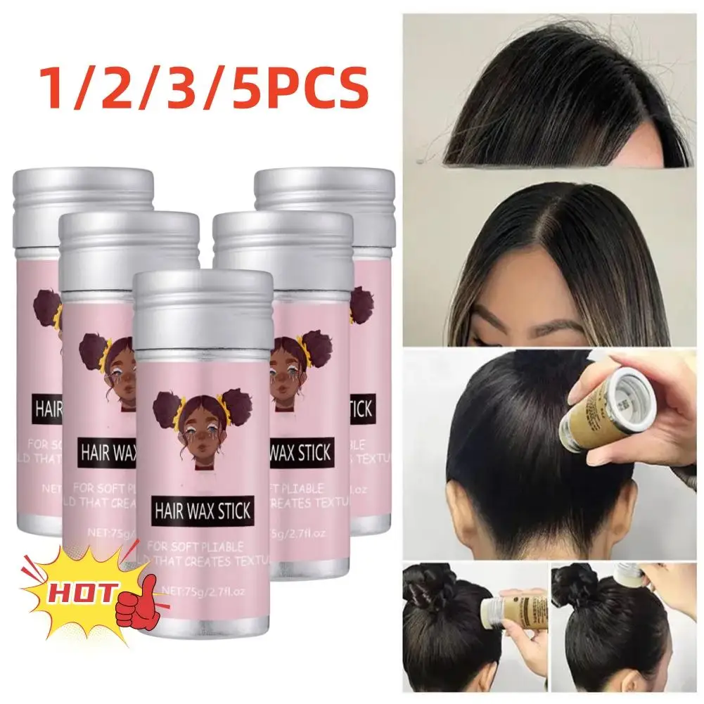 1/2/3/5 buah stik lilin rambut rusak stik Gel krim penata rambut keriting tetap halus pria dan wanita stik lilin rambut Styling